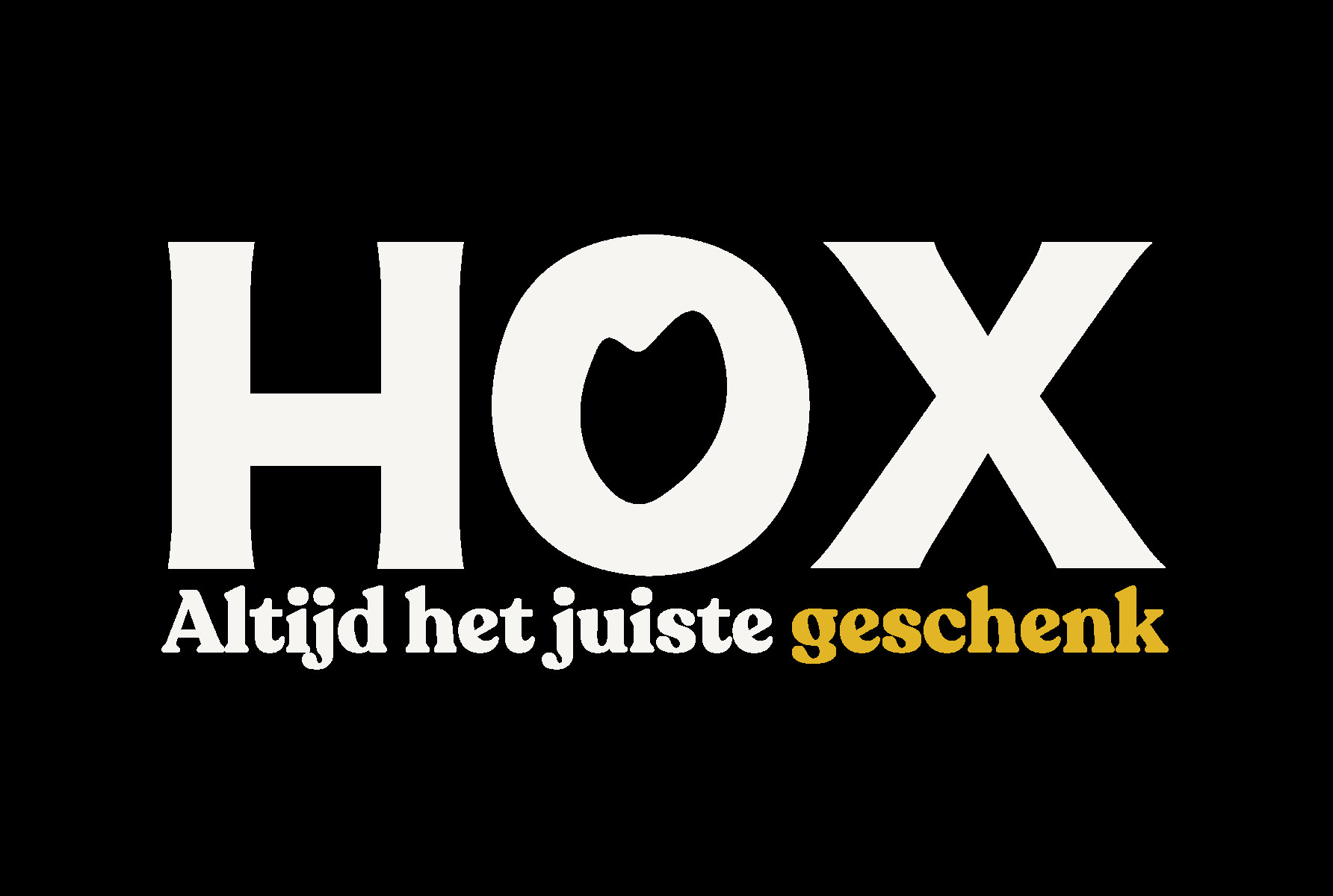Hox Logo Tagline Beige Goud 2026